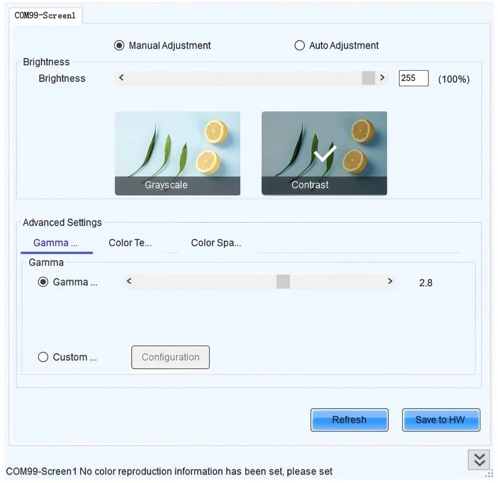 MCTRL300 - Adjust Brightness Manually NovaLCT