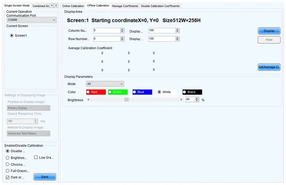 MCTRL300 - NovaLCT Screen Offline Calibration