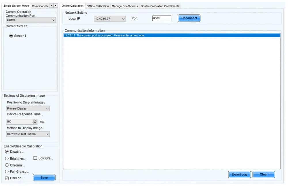 MCTRL300 - NovaLCT Screen Online Calibration