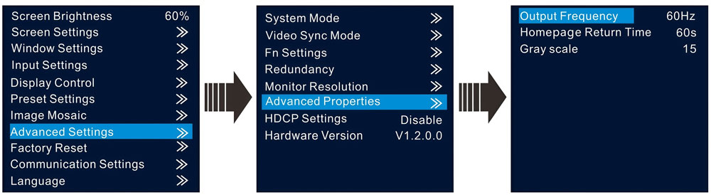 vx6s novastar - Advanced Settings → Hardware Version
