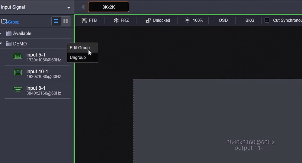 Input Source Grouping of H5