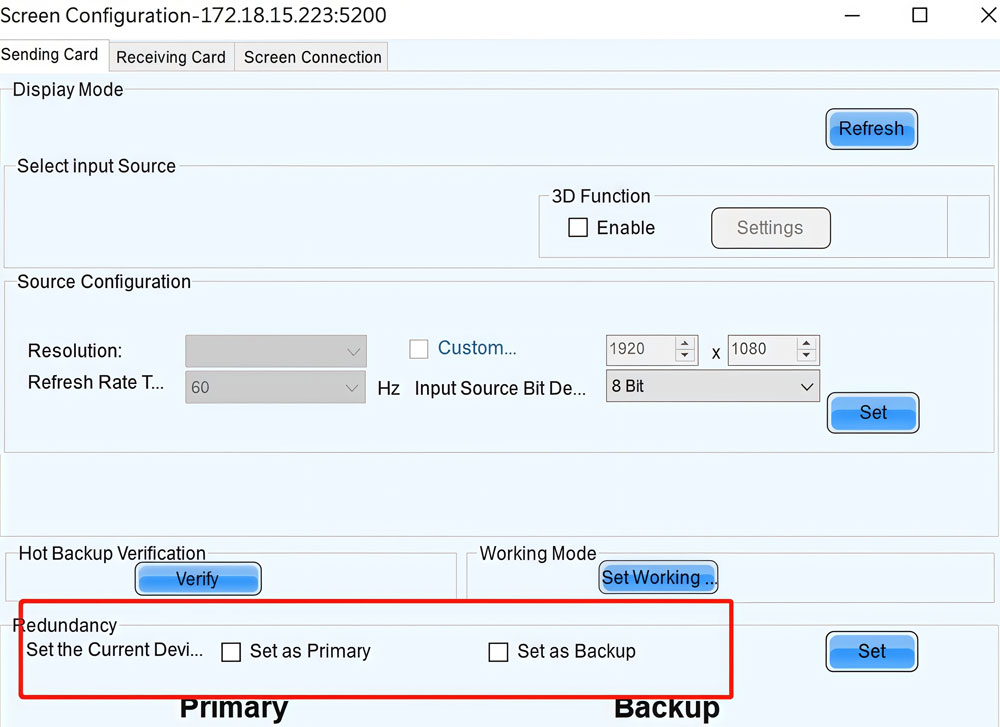 NovaStar H5 Backup -Genlock Signal Loop Connection
