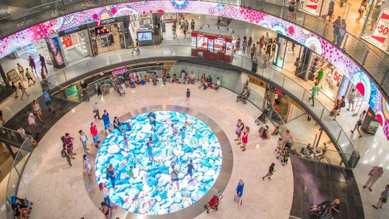 Shopping mall LED floor