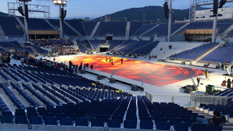 Stadium interactive LED floor