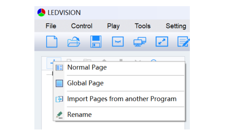 LEDVISION New program pages