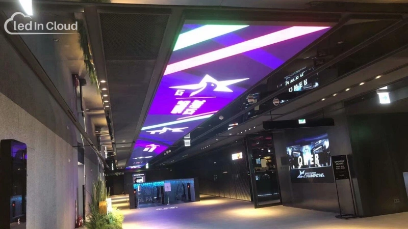 P3.91mm indoor ceiling screen in Korea