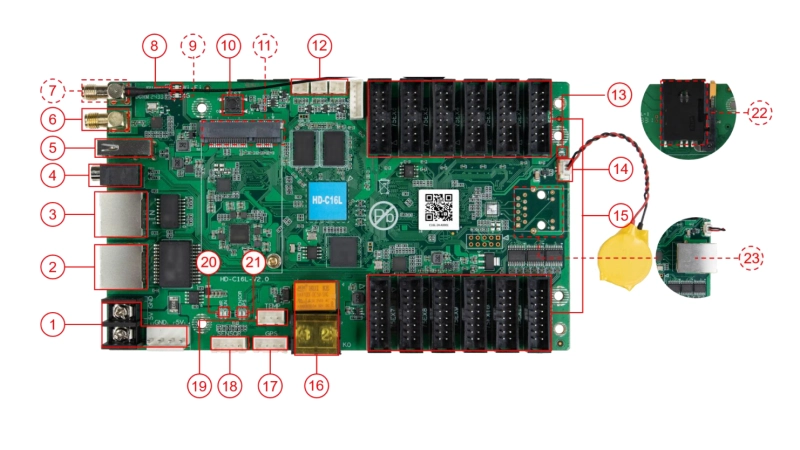 Huidu HD-C16L Asynchronous Control Card