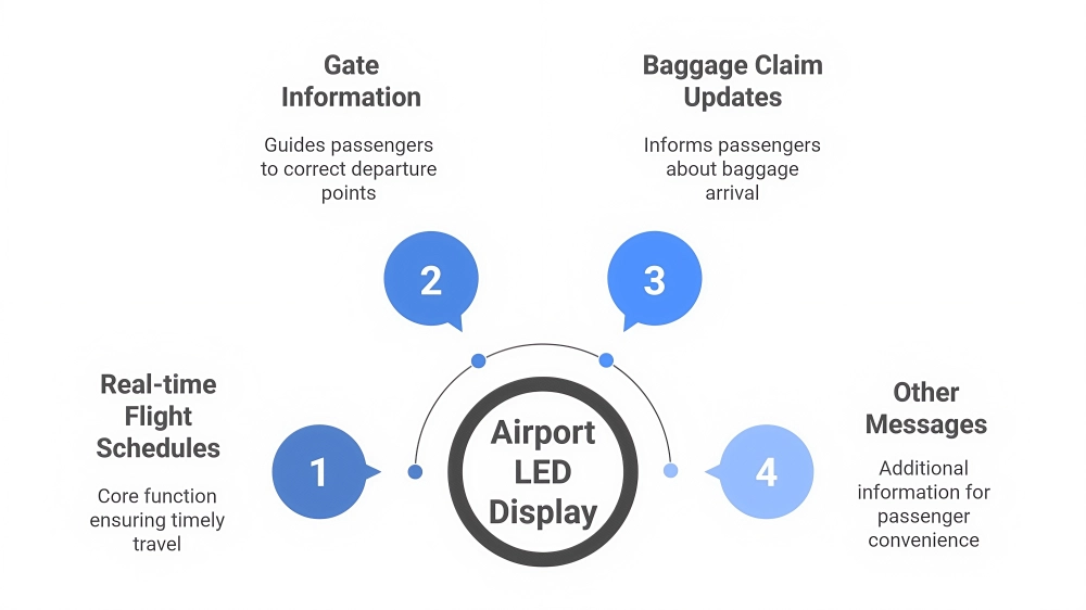 Airport LED display functions