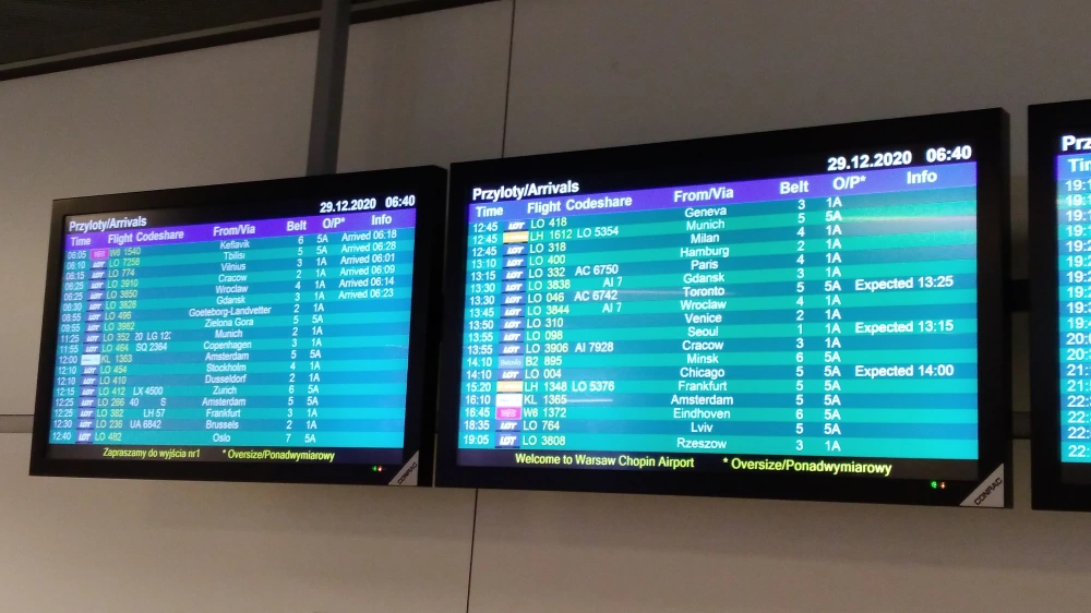 flight information screen
