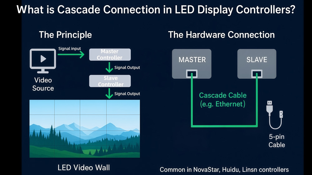 led display controller cascade connection