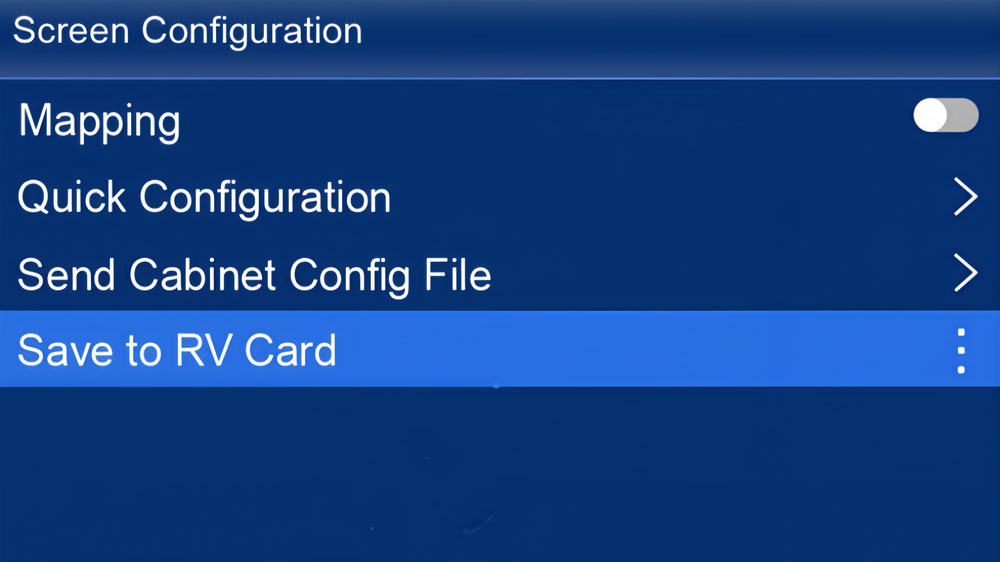 novastar mx40pro Save to RV card