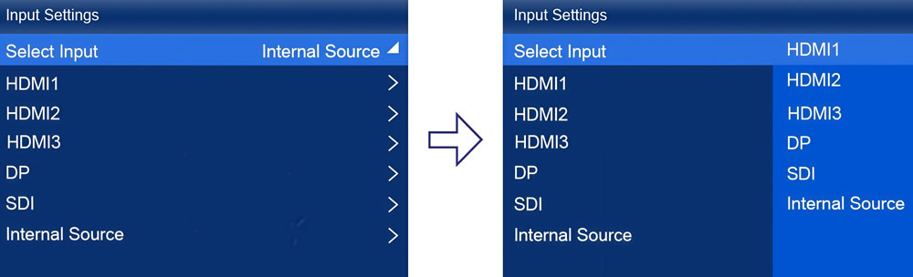 novastar mx40pro Select input source