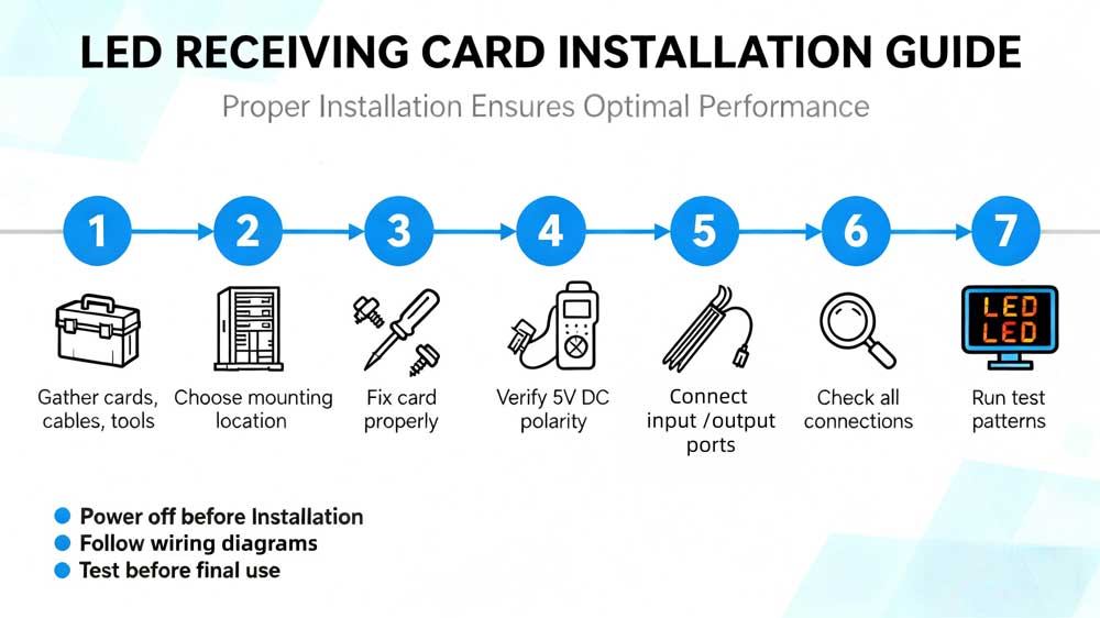 install receiving card for led display