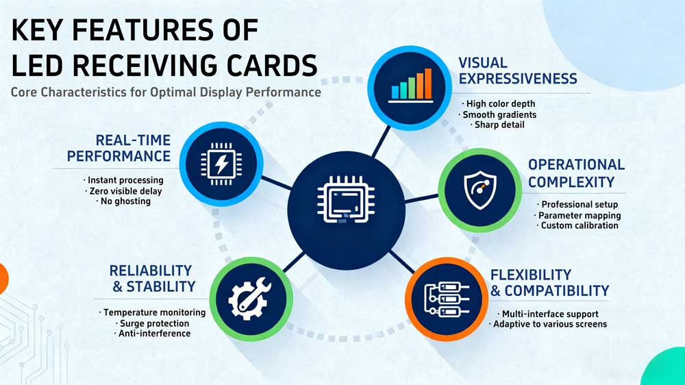 led screen receiving card features