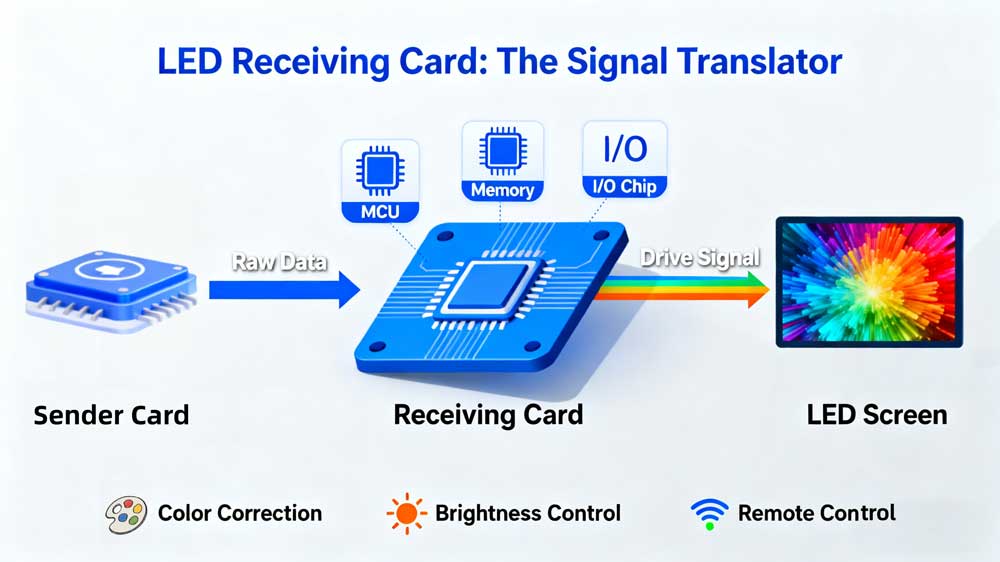 led screen receiving card works