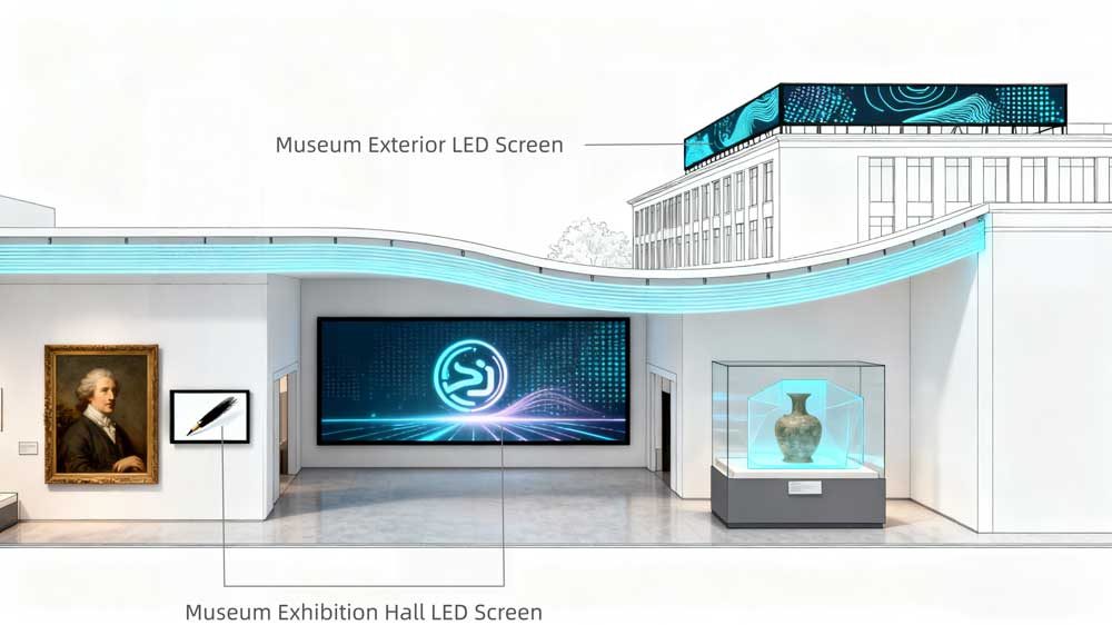 museum led screen functions