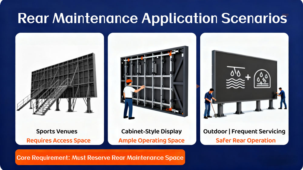 Rear Maintenance LED Display Scenarios