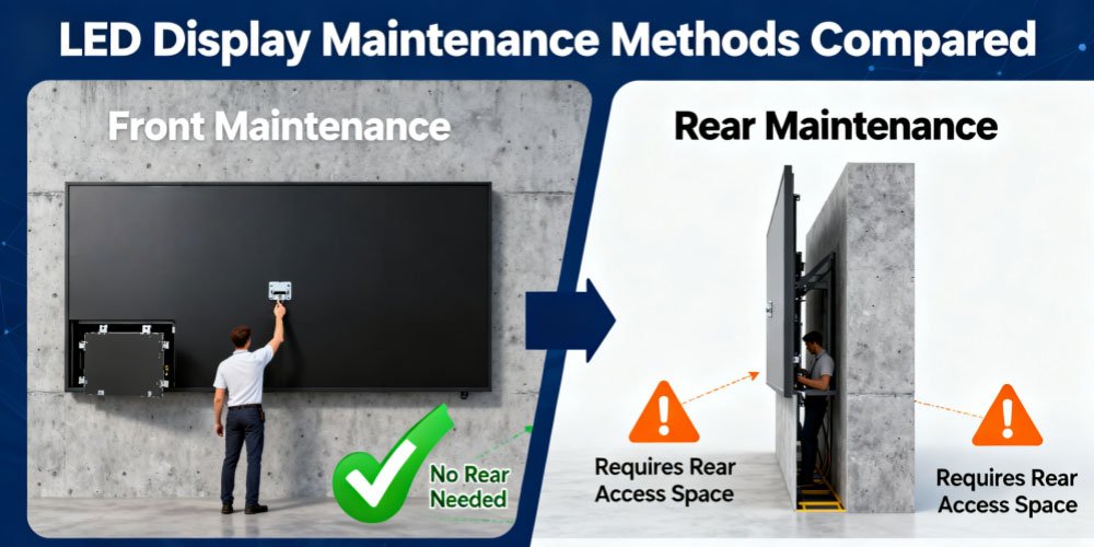 Rear Maintenance vs Front Maintenance LED Display