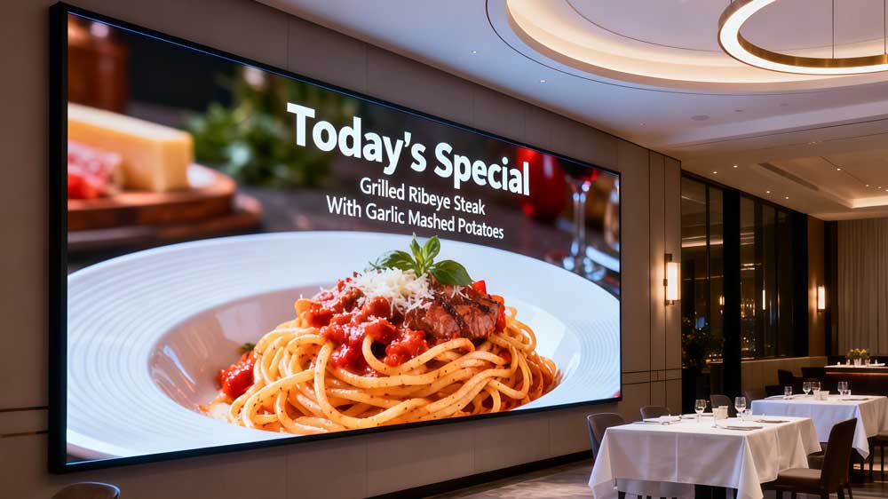 led display for restaurant