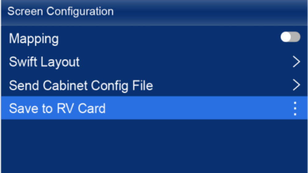 mx30 novastar Save to RV Card