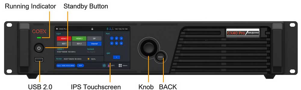 novastar cx40 pro front panel