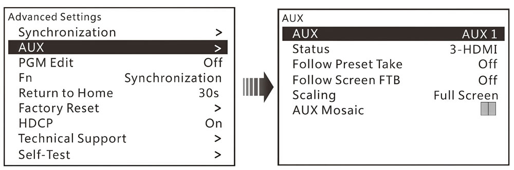 novastar n9 aux setting