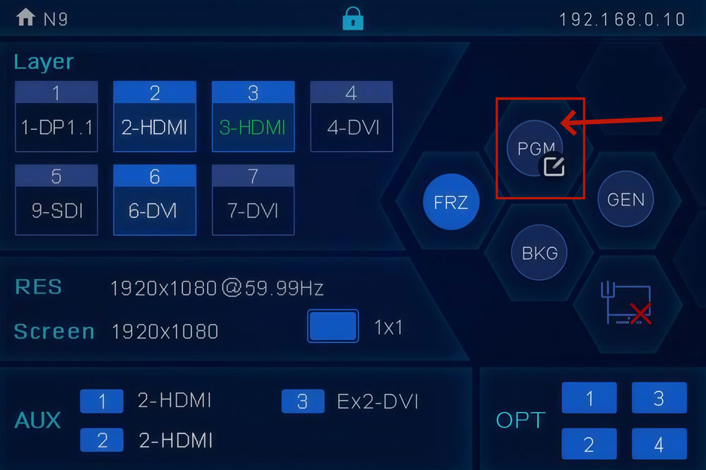 novastar n9 home screen