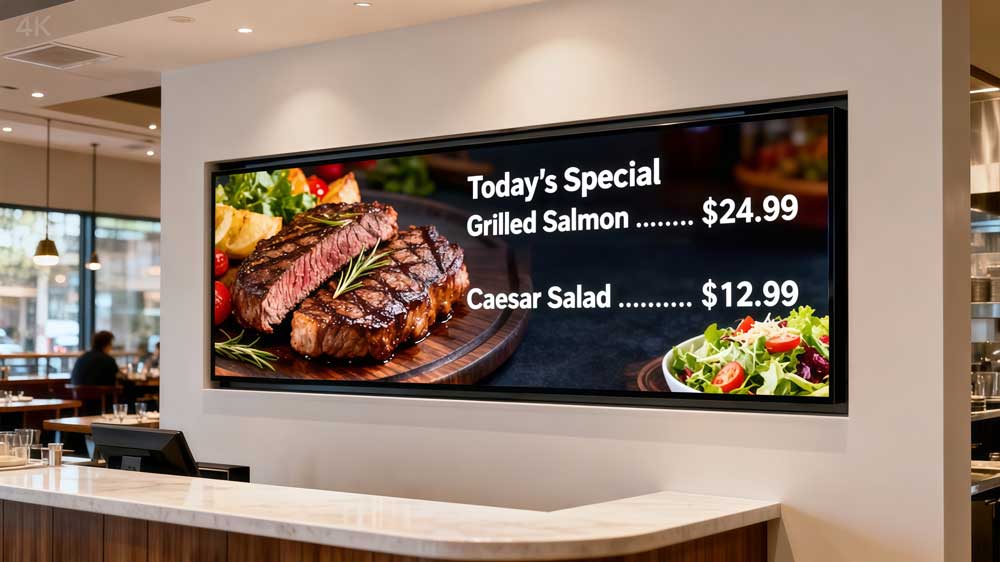 restaurant led display board