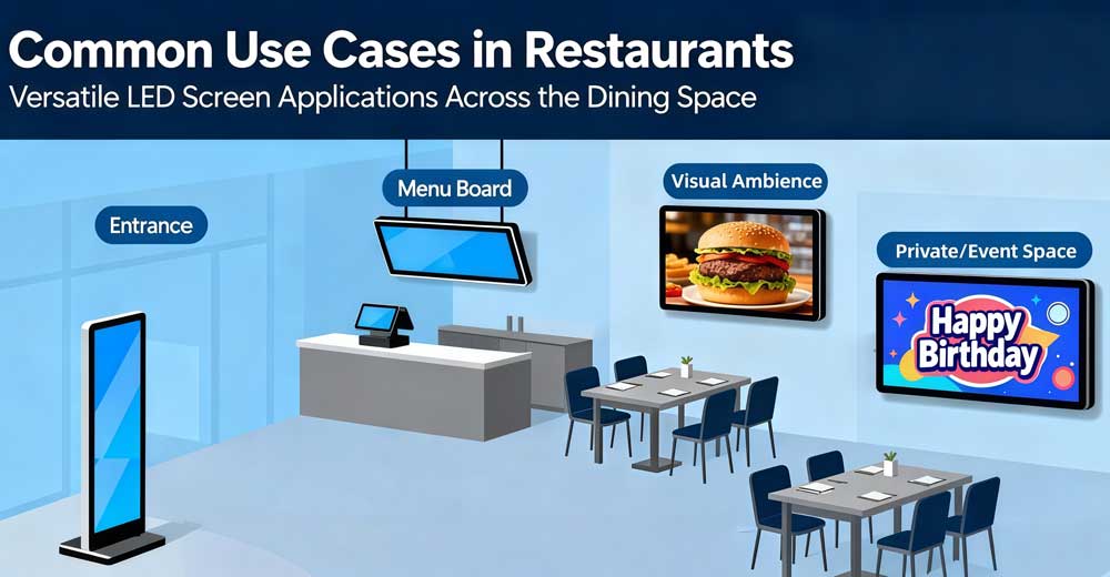restaurant led screen application