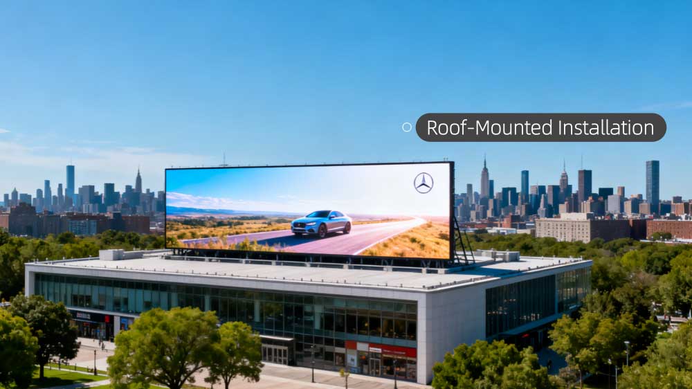 LED Screen Roof-Mounted Installation