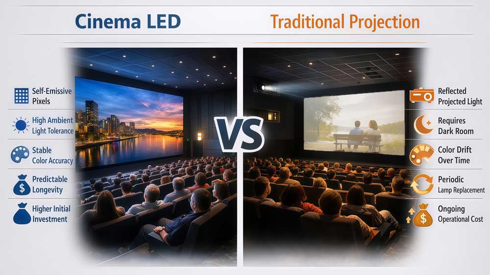 led cinema display vs projector