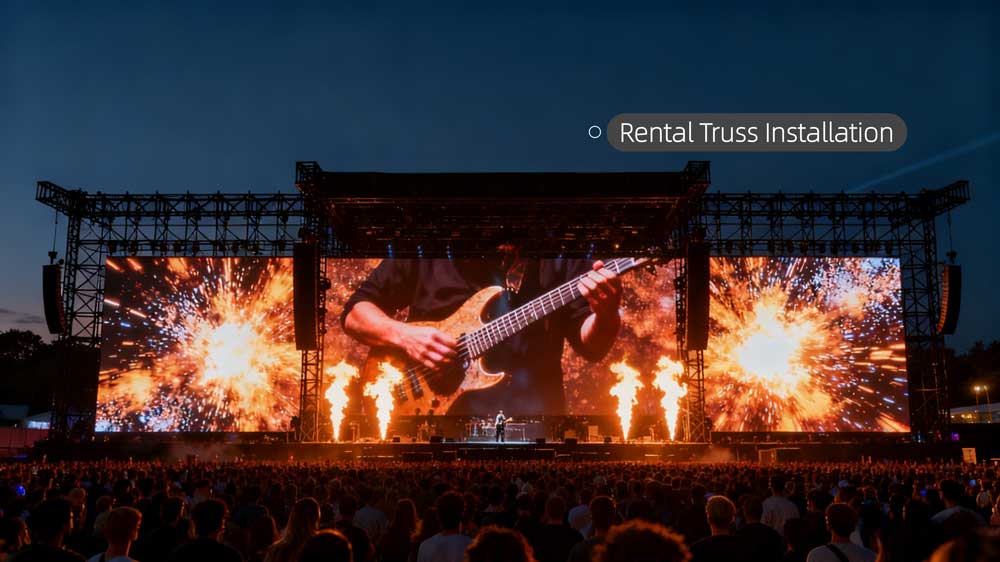 rental led display board installation