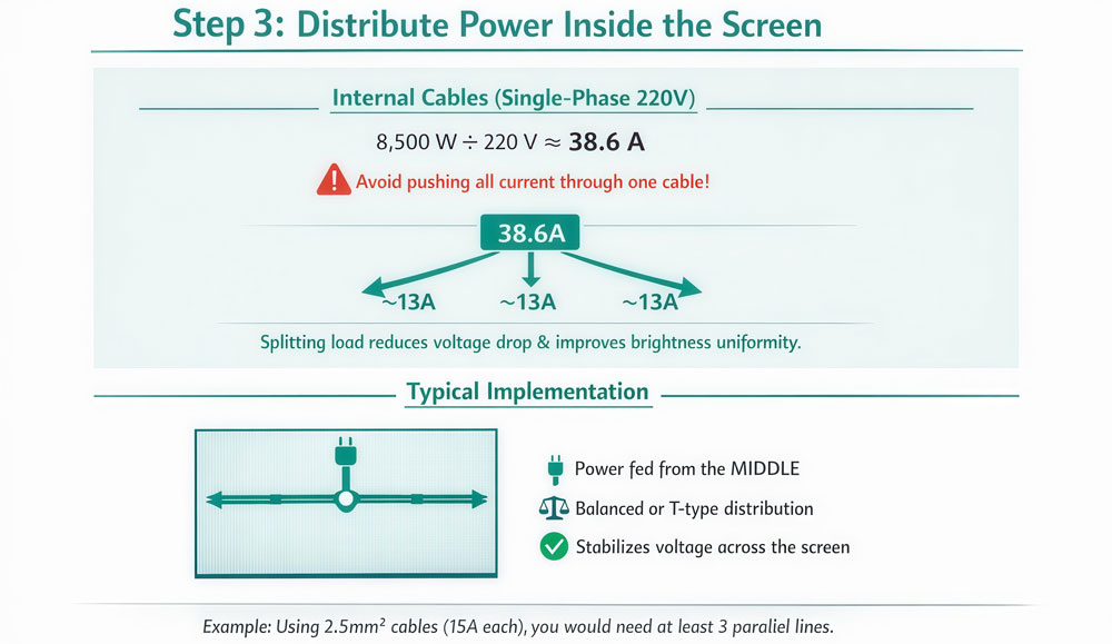 LED power cables selection