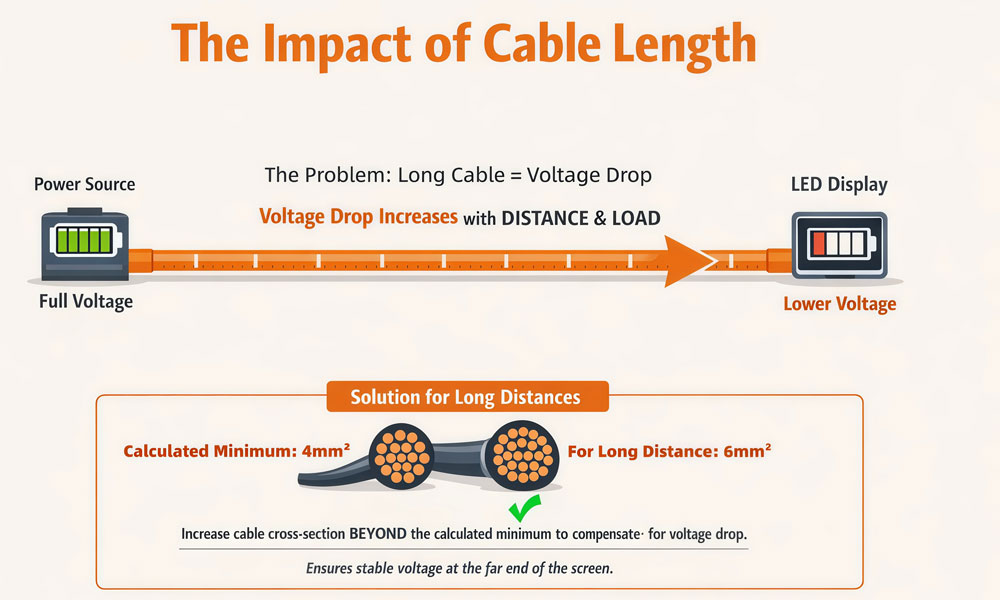 LED power cables selection