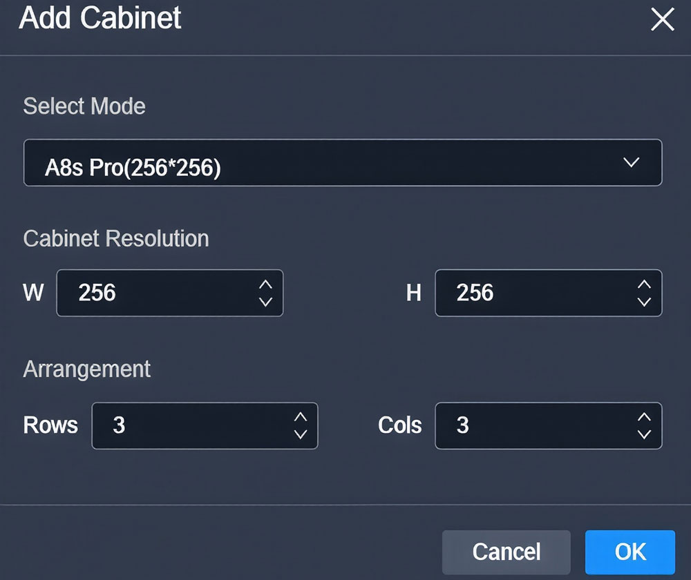 novastar unico - Add cabinets