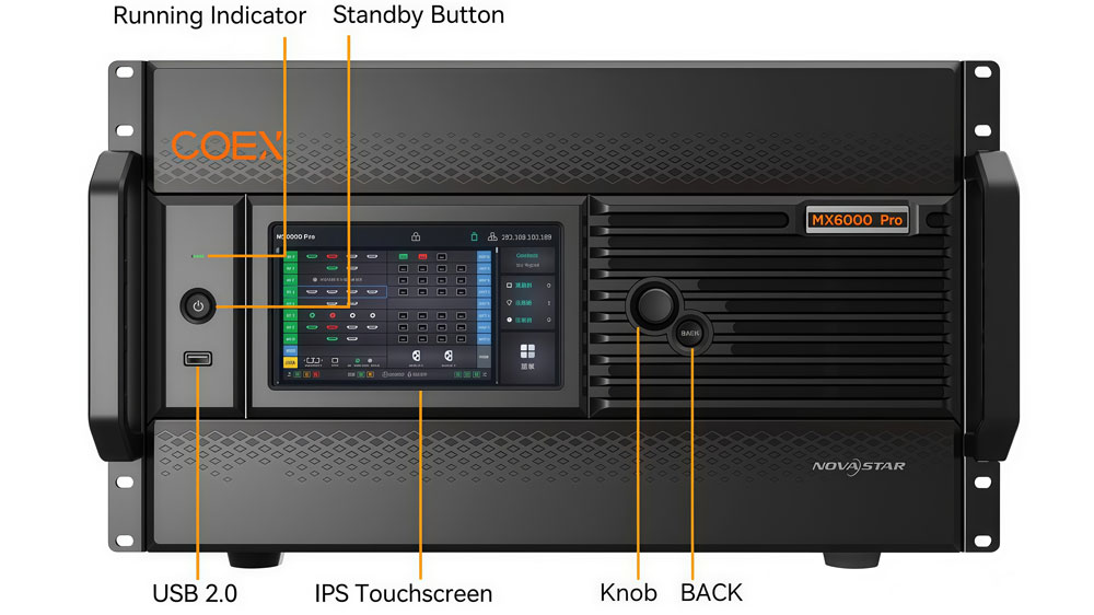 NovaStar MX6000 Pro front panel