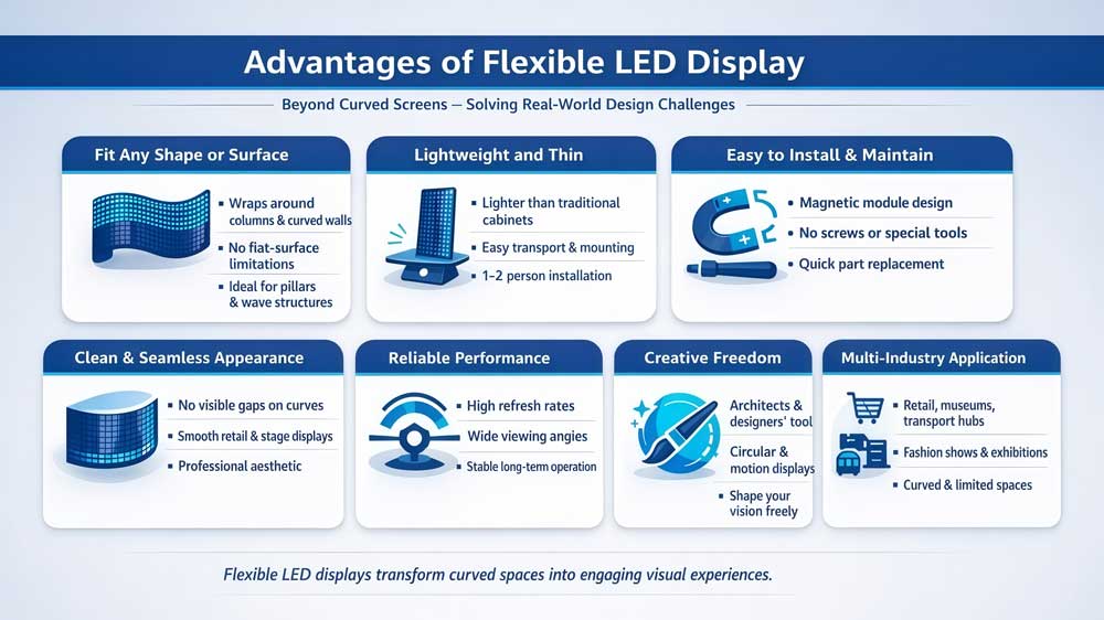 flexible led screen advantages