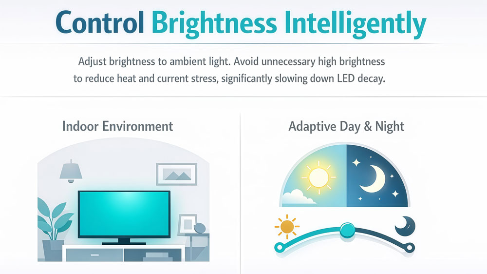 how to extend LED screen lifespan