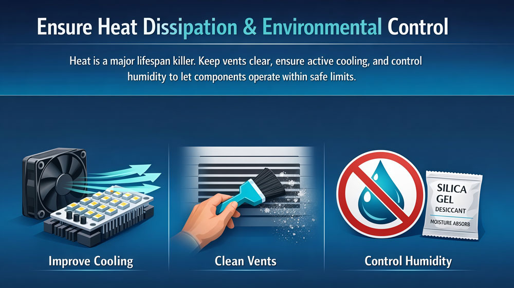 how to extend LED screen lifespan