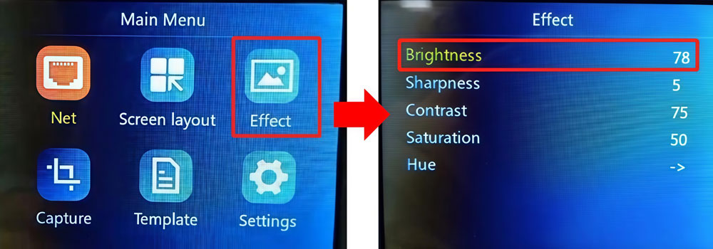 huidu vp620 brightness settings