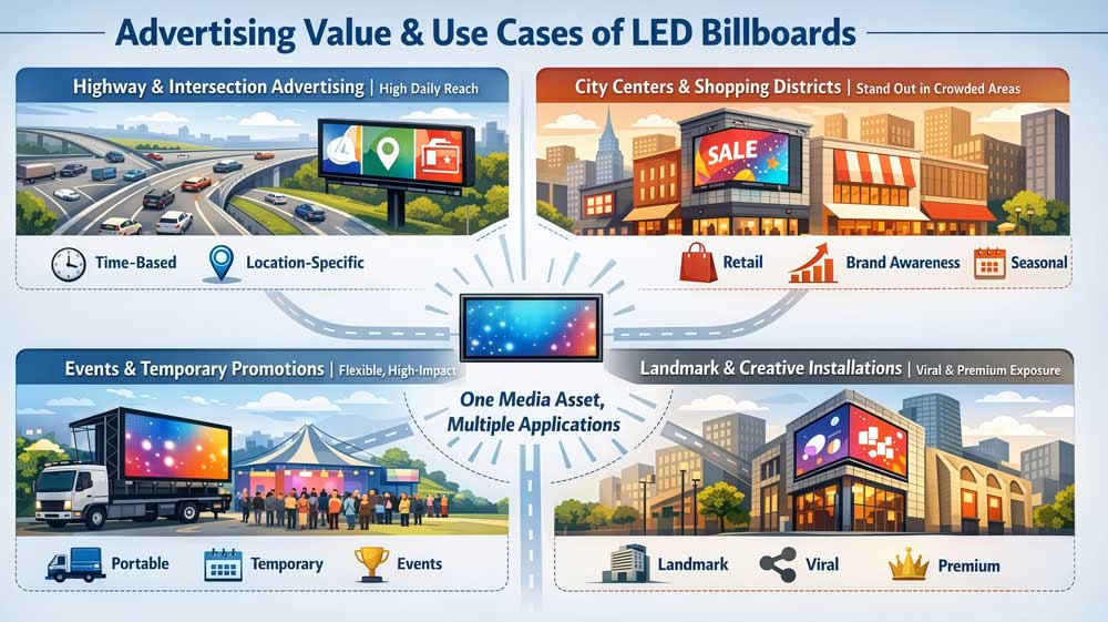 led advertising billboard applications
