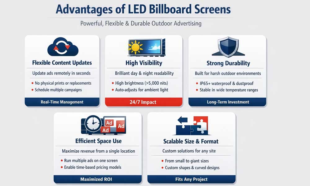 led screen billboard advantages