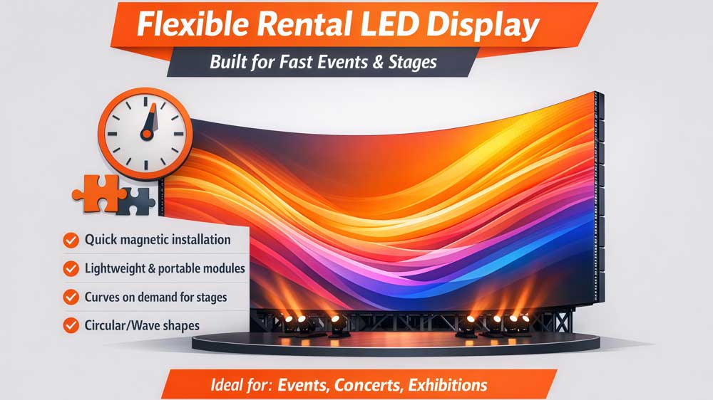 rental flexible led screen