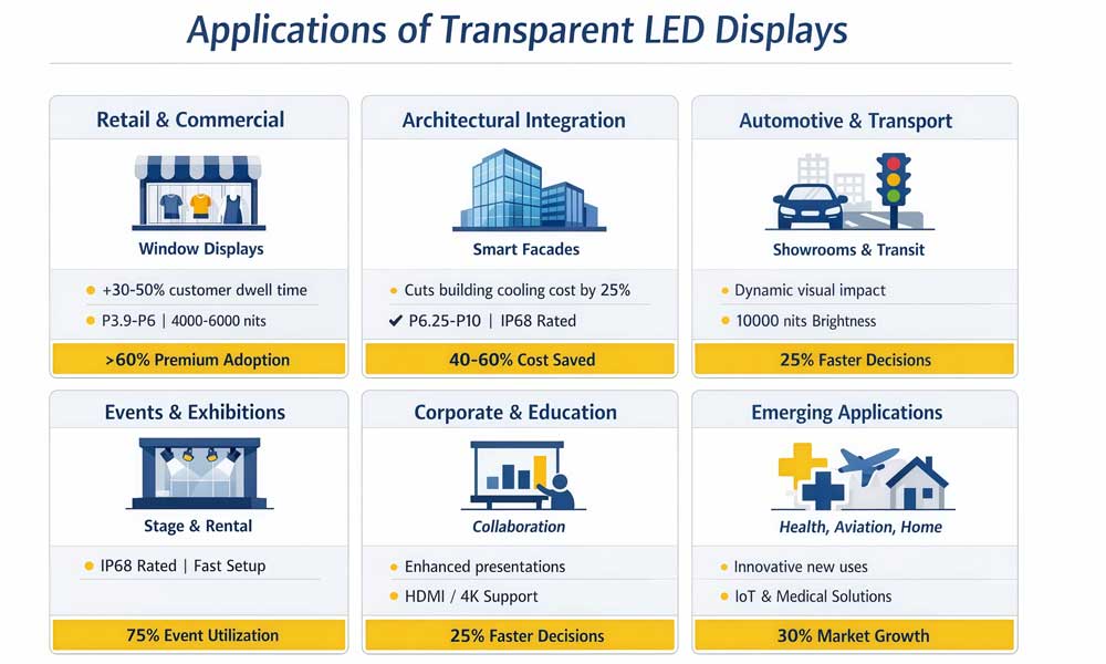 transparent led screen applications