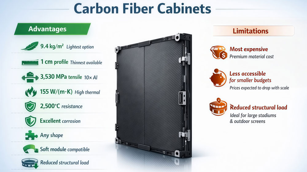 Carbon Fiber LED Cabinets