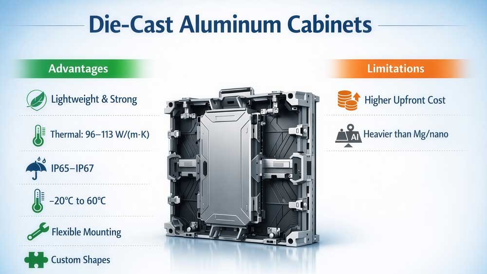 Die-Cast Aluminum LED Cabinets