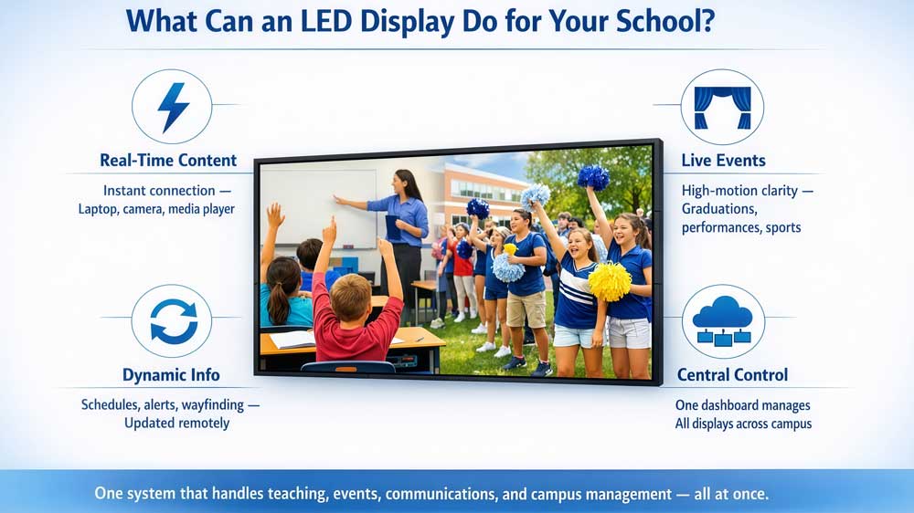 Led Display Lecture Education LED Display | School & University LED Screens - LEDINCLOUD