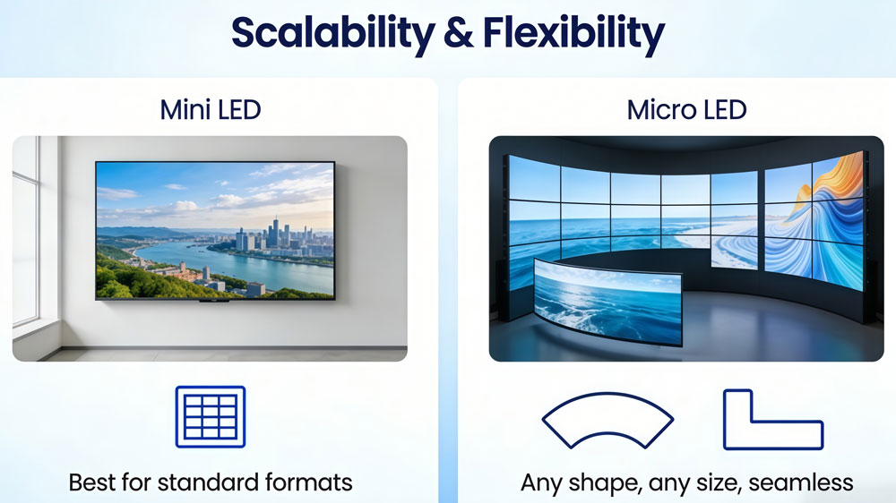 micro led vs mini led - scalability