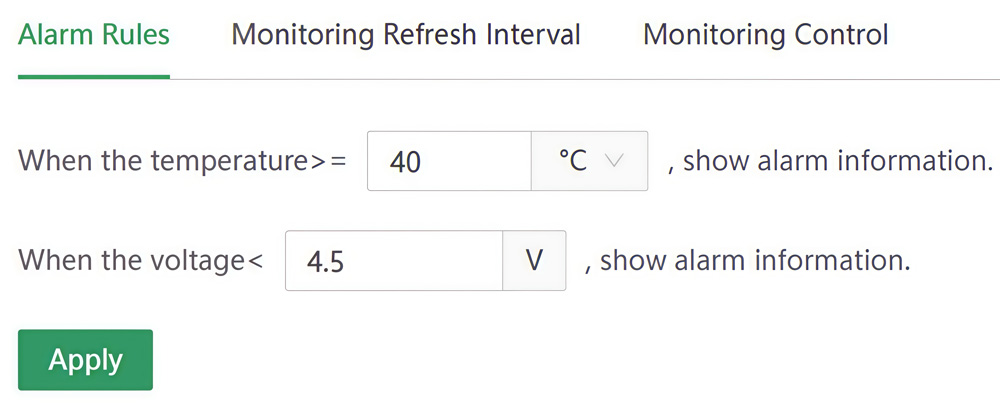 novastar mbox600 pro - Alarm rules