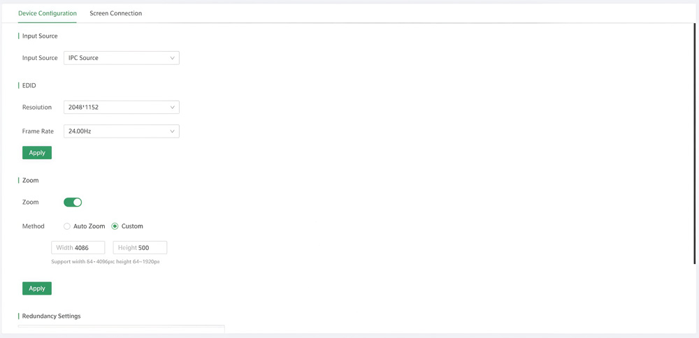 novastar mbox600 pro - Device configuration